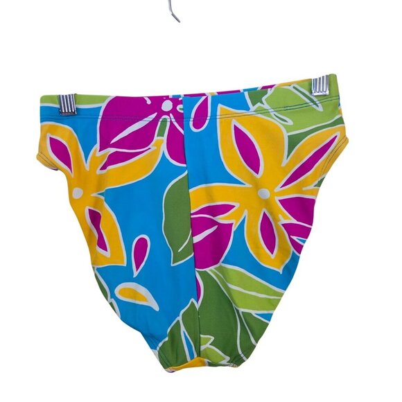 La Blanca Tropi-Flage 3 Piece Tankini Set Top High Waist Bottom Skirt Size 10/M - Picture 5 of 13